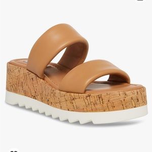 Steve Madden defuse tan wedge espadrille sandals